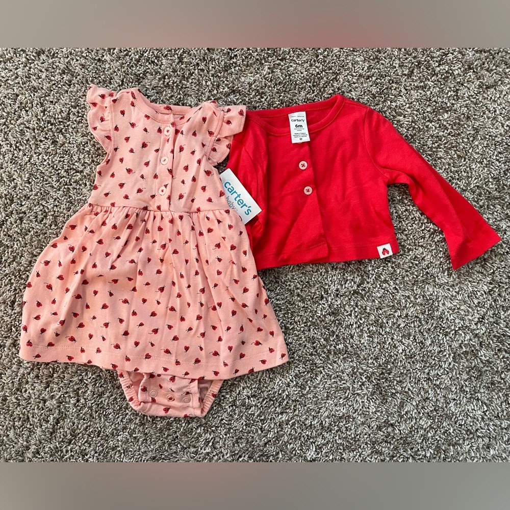 Carters 6 month Ladybug 2 piece outfit